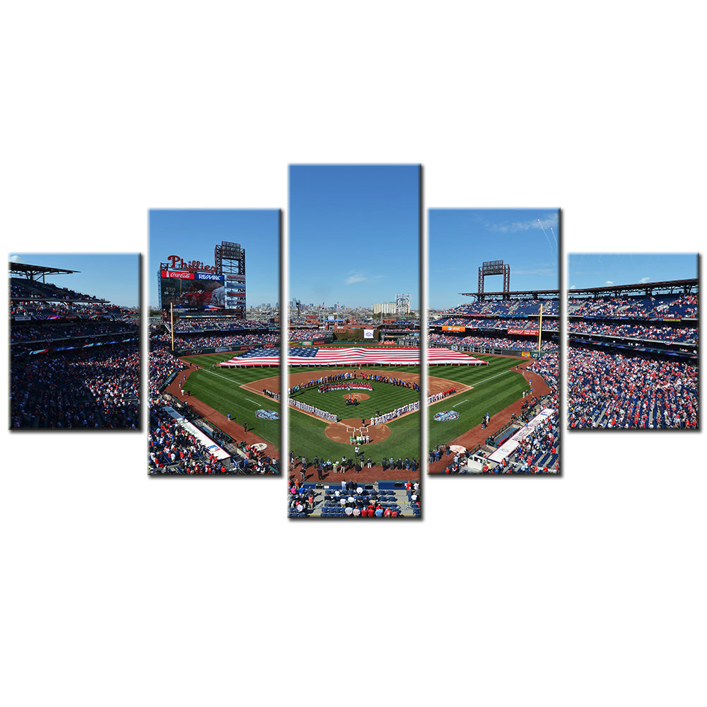 Baseball - 5 Pieces Wall Art - BB5017 - Citizens Bank Park - Philadelphia Phillies - Baseball Poster - Baseball Canvas