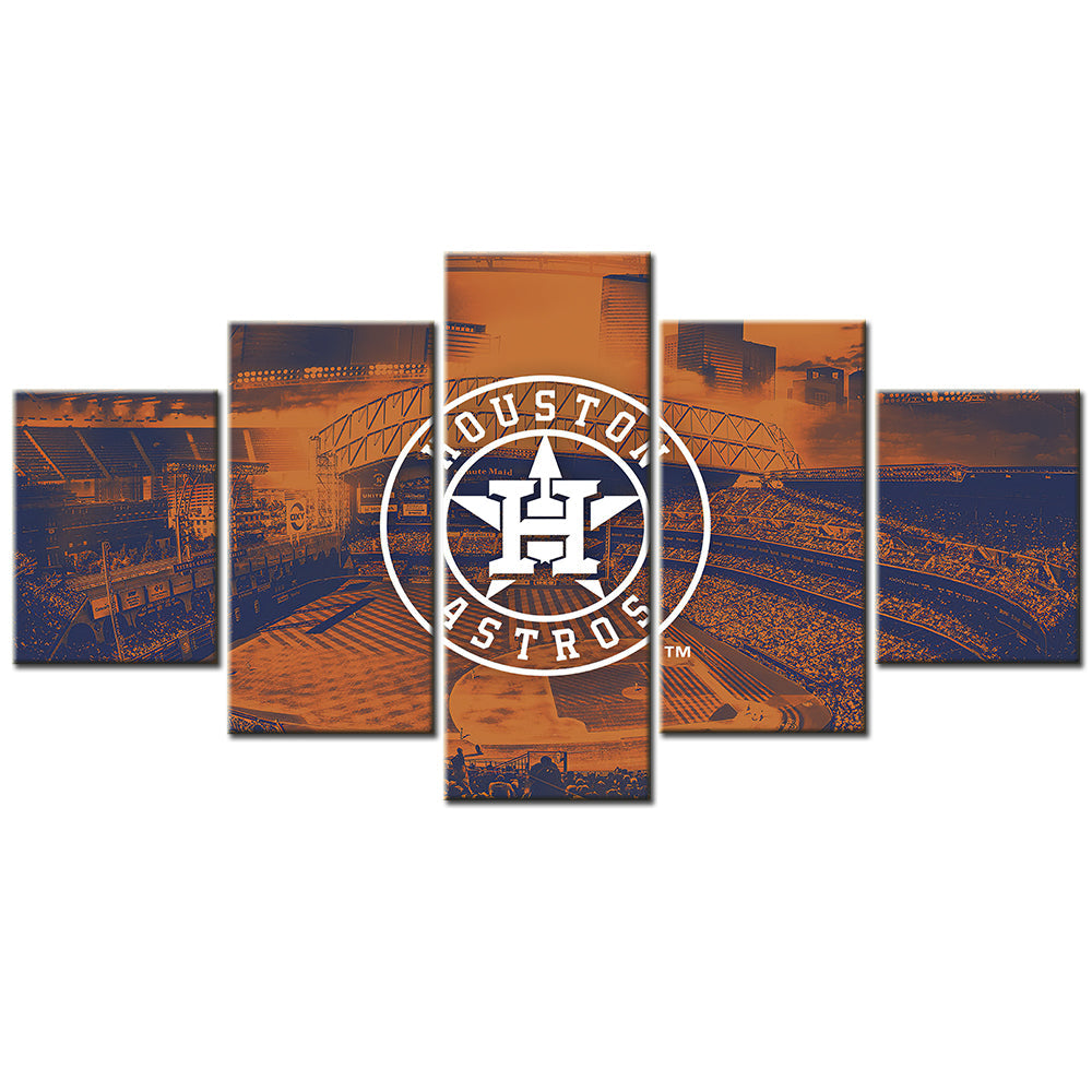 Baseball - 5 Pieces Wall Art - BB5011 - Houston Astros - Baseball Poster - Baseball Canvas