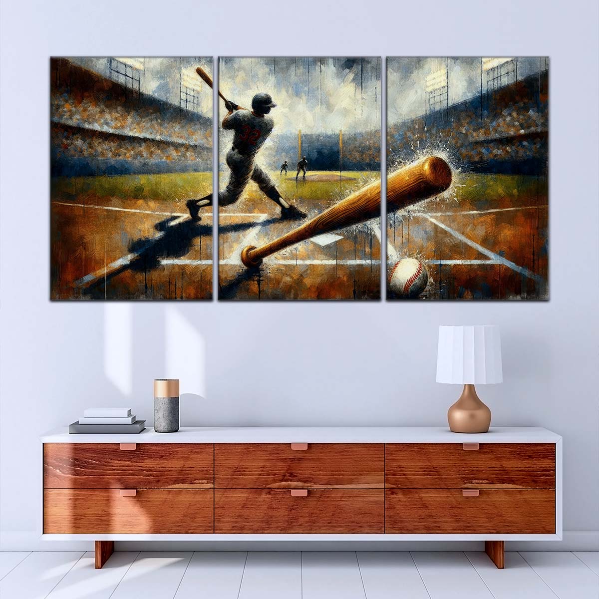 Baseball Wall Art - BB5039 - Baseball Game Action - Baseball Poster - Baseball Canvas