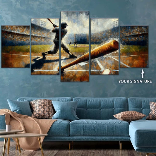 Baseball Wall Art - BB5039 - Baseball Game Action - Baseball Poster - Baseball Canvas
