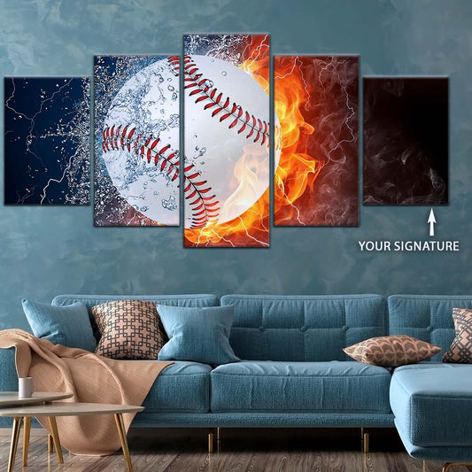 Baseball Wall Art - BB5040 - Epic Baseball Blaze - Baseball Poster - Baseball Canvas
