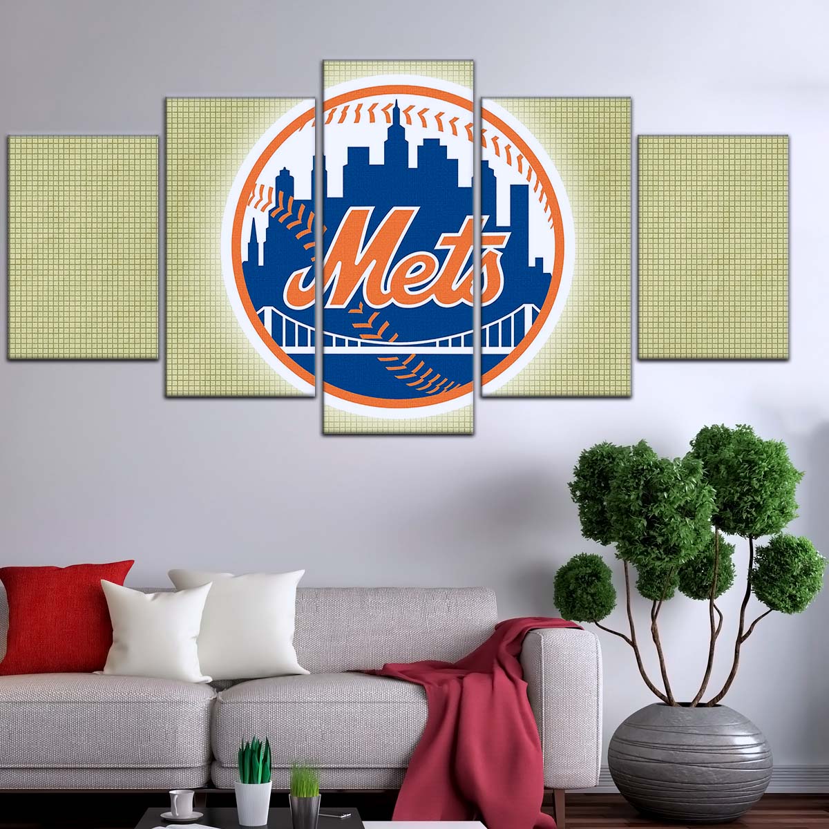 Baseball Wall Art - BB5049 - New York Mets - Baseball Poster - Baseball Canvas