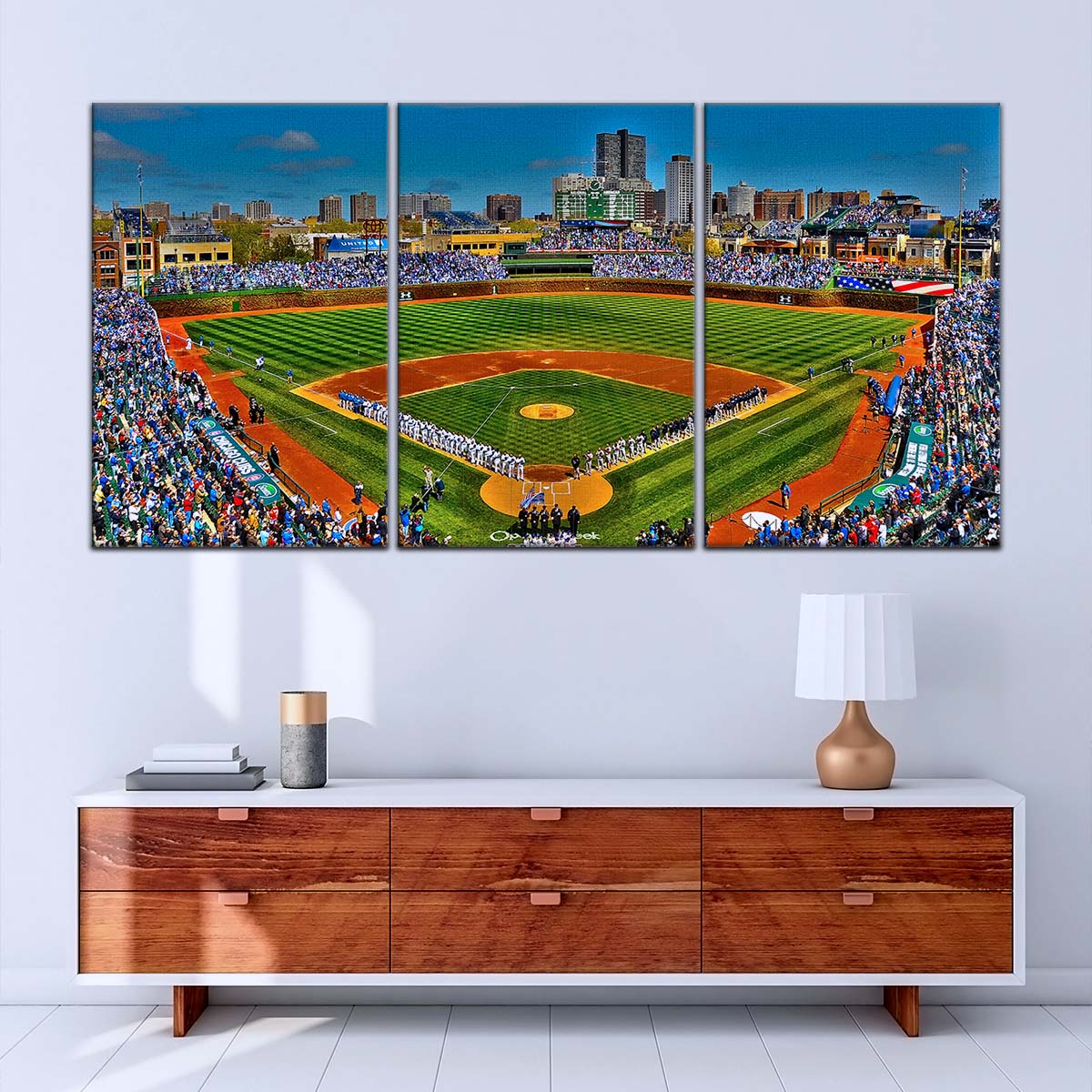 Baseball Wall Art - BB5051 - Wrigley Field A Stunning Of Chicago Baseball - Baseball Poster - Baseball Canvas