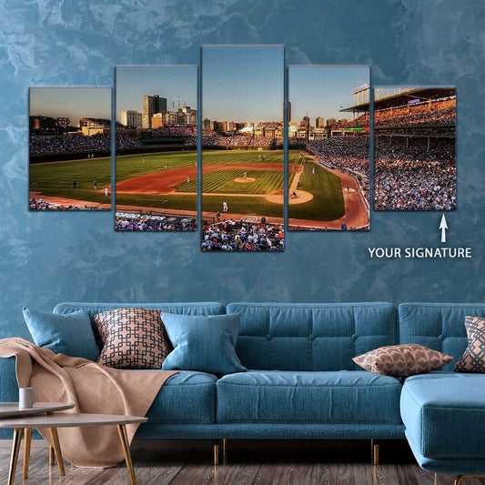Baseball Wall Art - BB5052 - Baseball MLB Stadium Chicago Cubs - Baseball Poster - Baseball Canvas