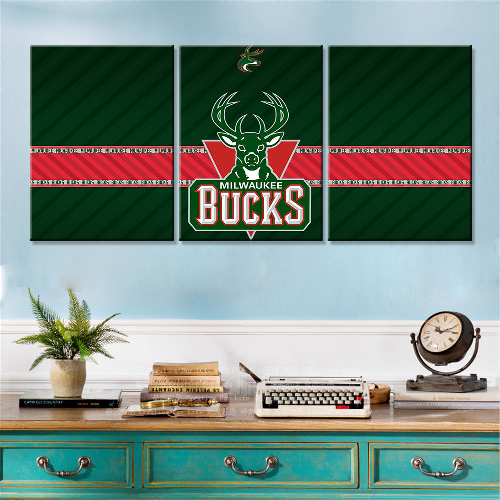 Basketball Wall Art - BK5034 - Milwaukee Bucks - Basketball Poster - Basketball Canvas