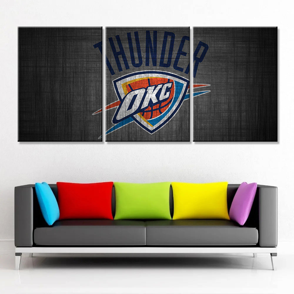 Basketball Wall Art - BK5038 - Oklahoma City Thunder - Basketball Poster - Basketball Canvas