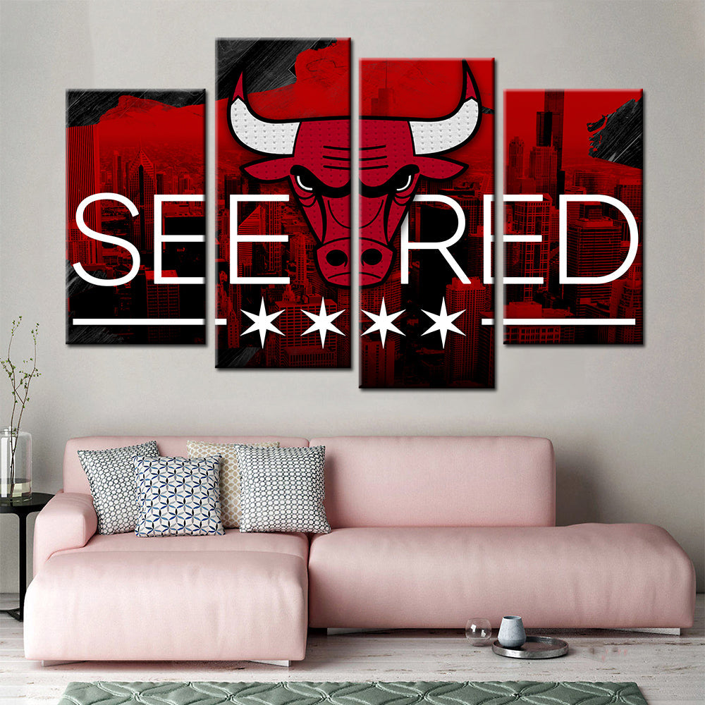 Basketball Wall Art - BK5026 - Chicago Bulls - Basketball Poster - Basketball Canvas