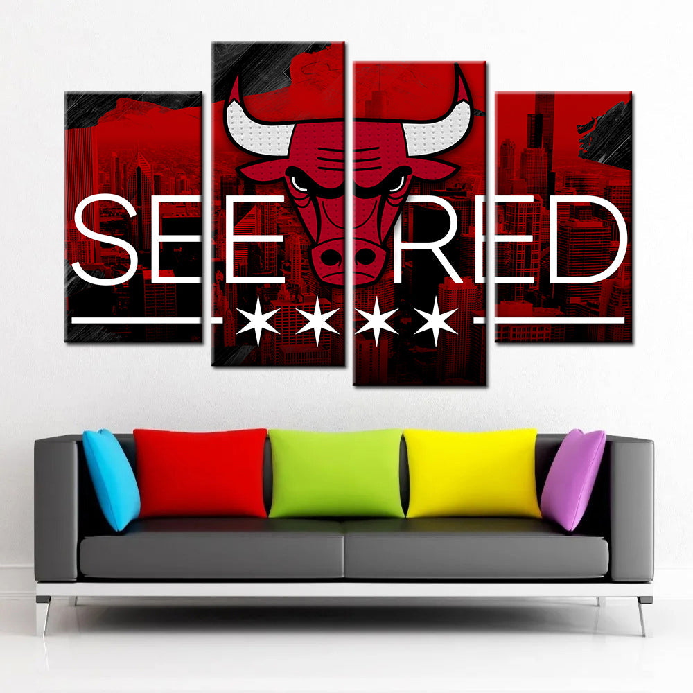 Basketball Wall Art - BK5026 - Chicago Bulls - Basketball Poster - Basketball Canvas