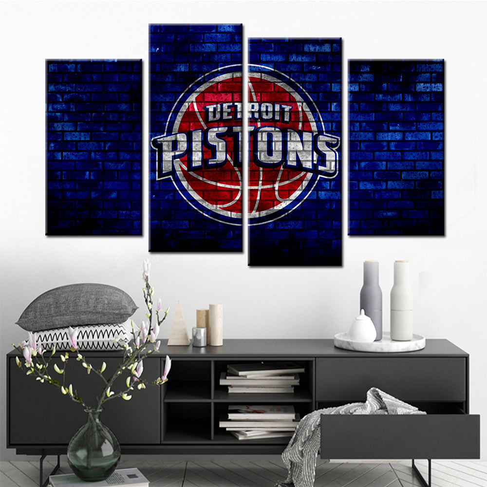 Basketball Wall Art - BK5030 - Detroit Pistons - Basketball Poster - Basketball Canvas