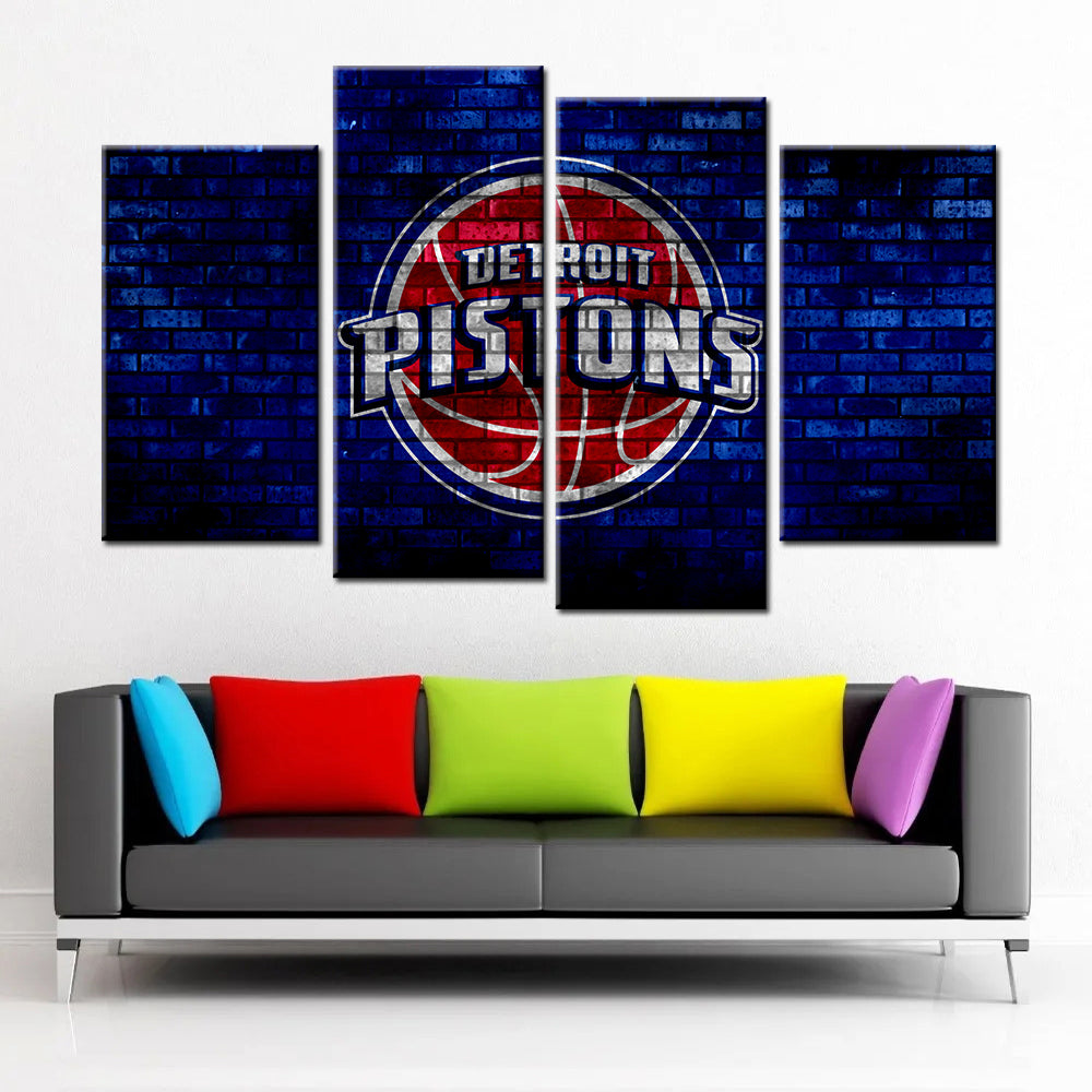 Basketball Wall Art - BK5030 - Detroit Pistons - Basketball Poster - Basketball Canvas