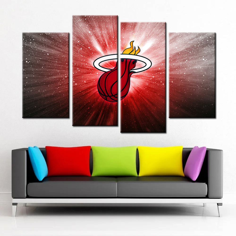 Basketball Wall Art - BK5033 - Miami Heat - Basketball Poster - Basketball Canvas