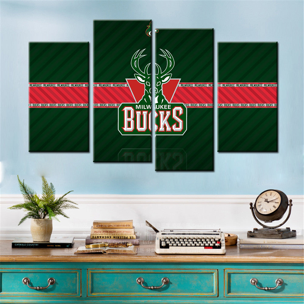 Basketball Wall Art - BK5034 - Milwaukee Bucks - Basketball Poster - Basketball Canvas