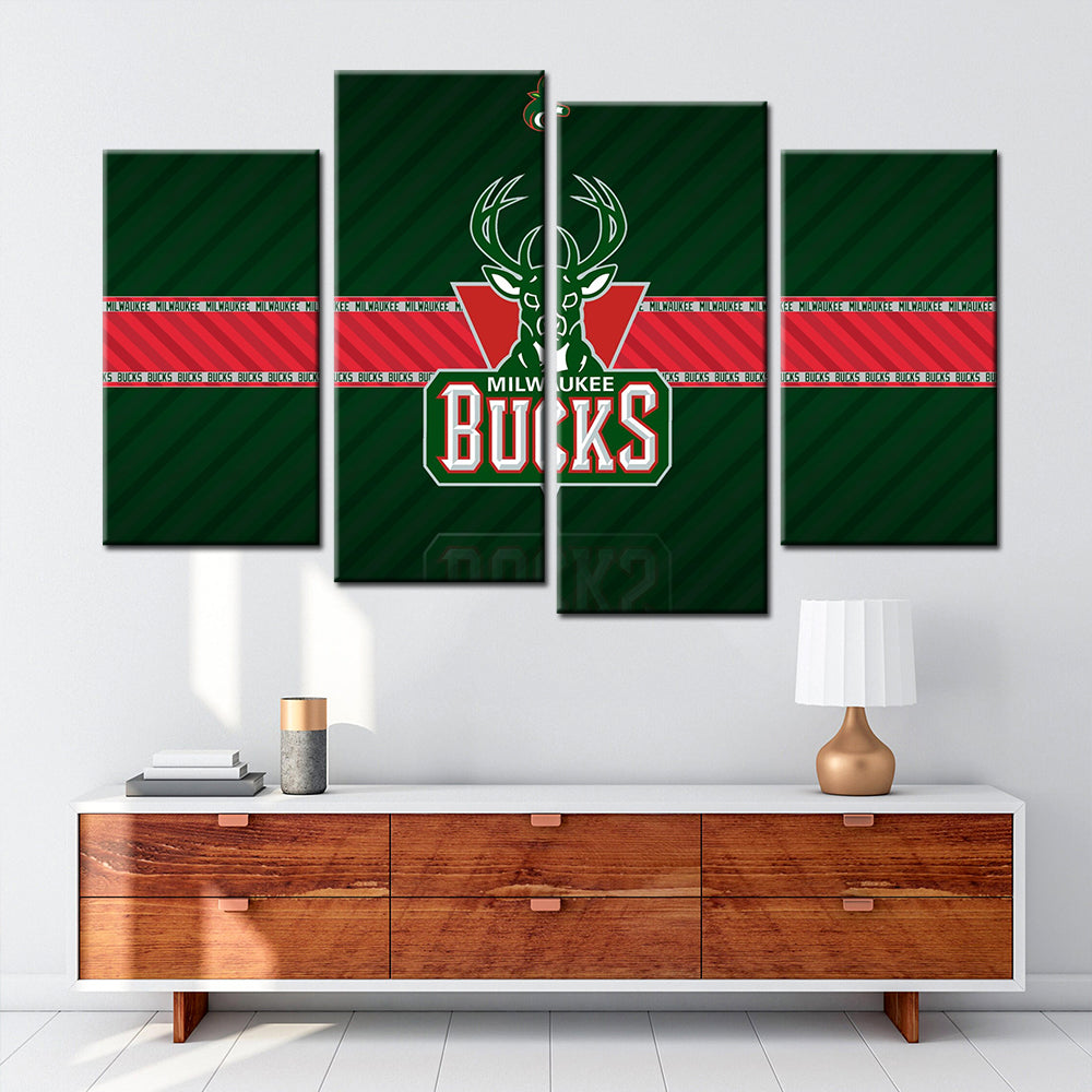 Basketball Wall Art - BK5034 - Milwaukee Bucks - Basketball Poster - Basketball Canvas