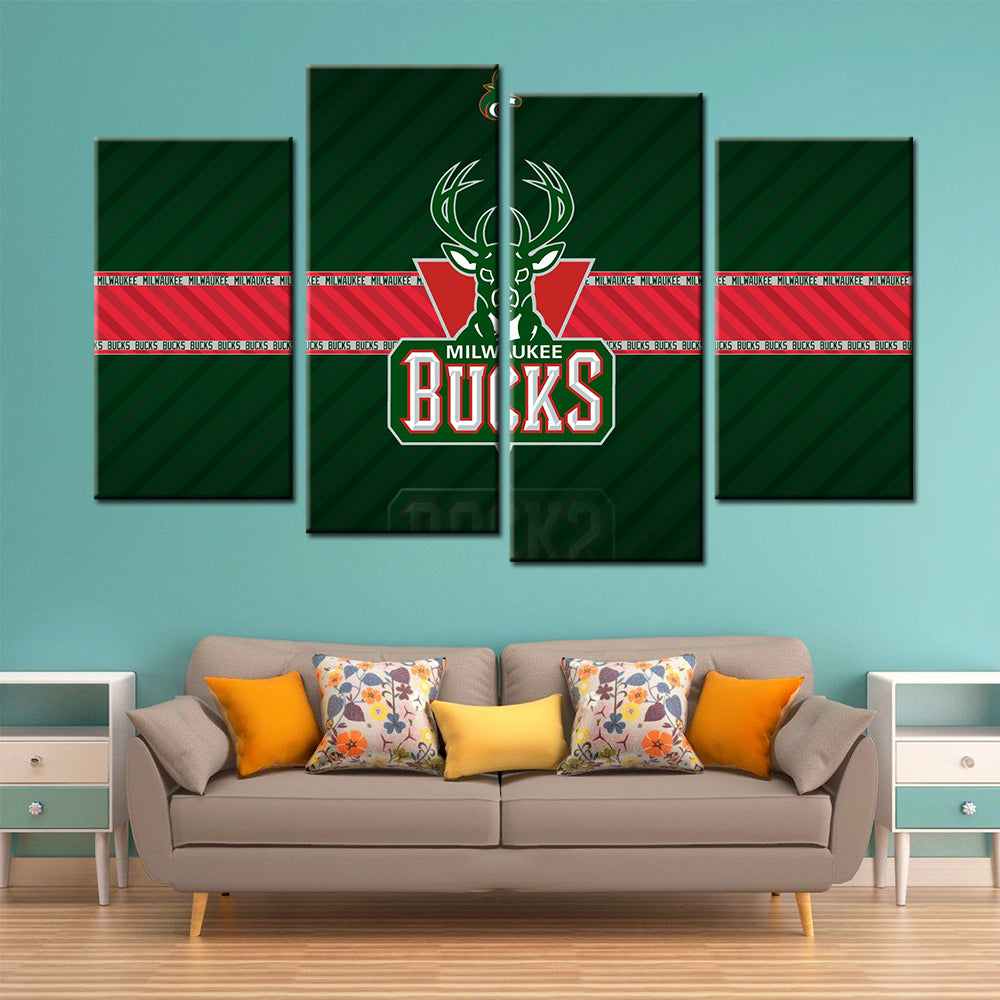 Basketball Wall Art - BK5034 - Milwaukee Bucks - Basketball Poster - Basketball Canvas