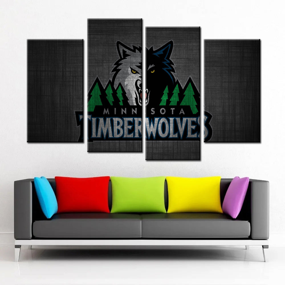 Basketball Wall Art - BK5035 - Minnesota Timberwolves - Basketball Poster - Basketball Canvas
