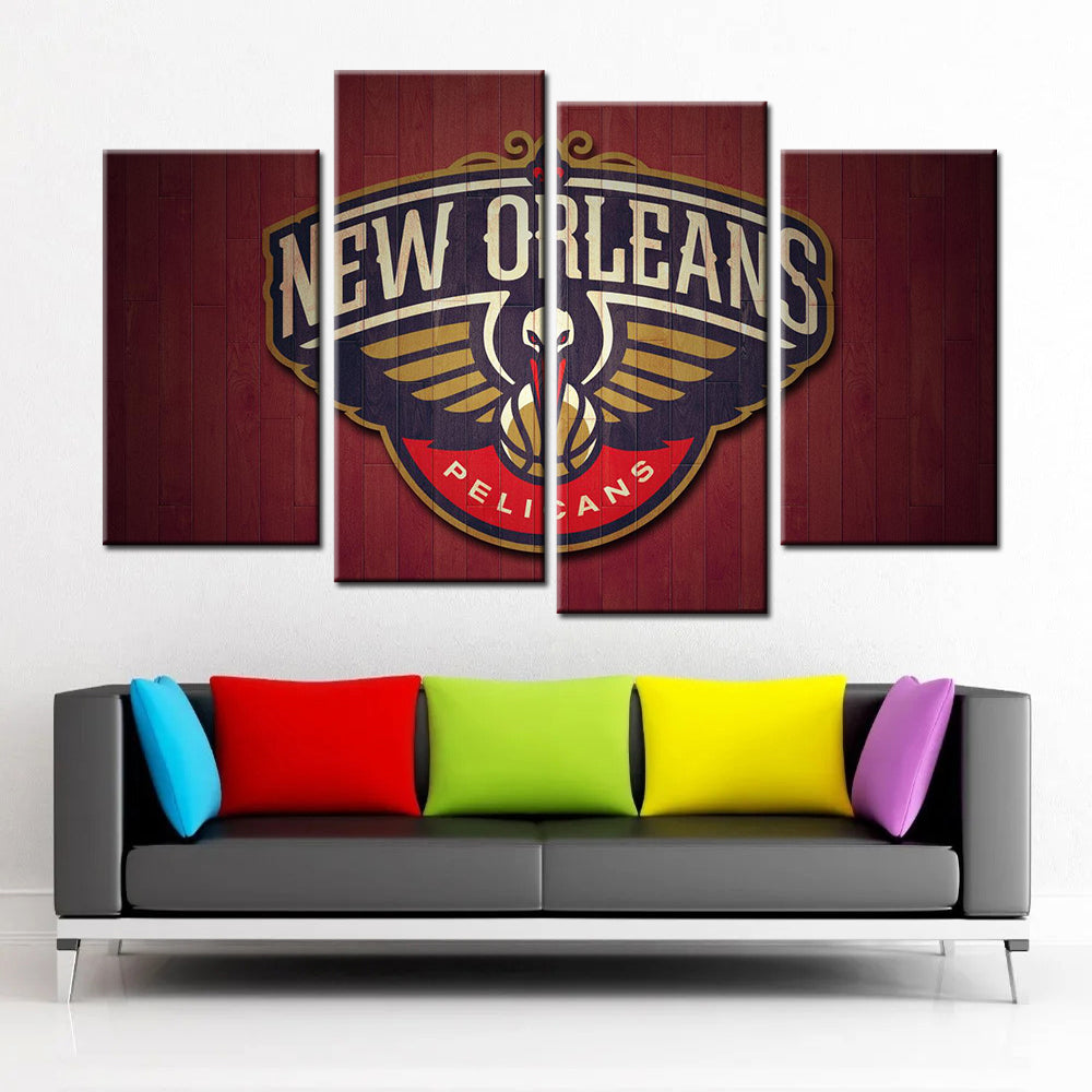 Basketball Wall Art - BK5036 - New Orleans Pelicans - Basketball Poster - Basketball Canvas