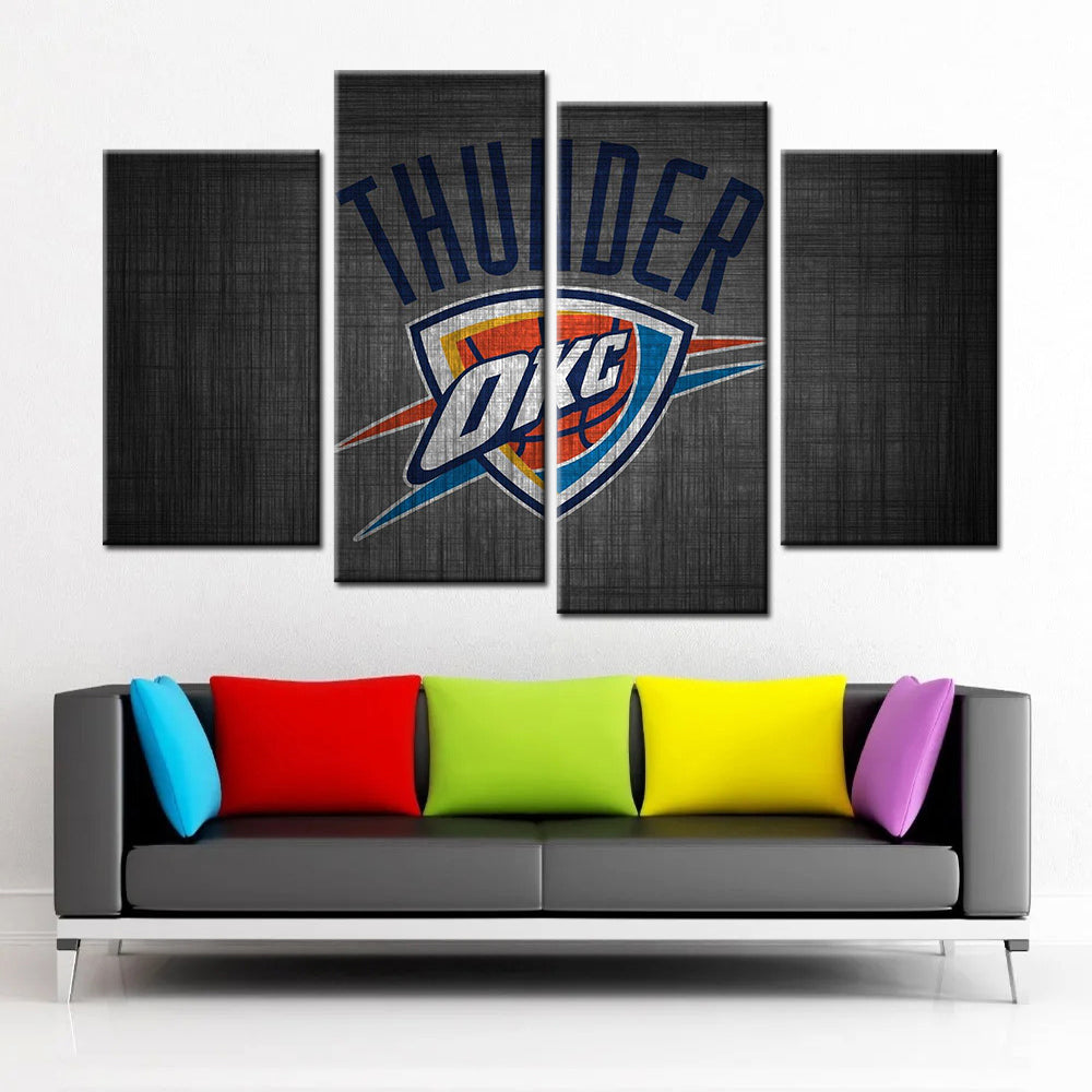 Basketball Wall Art - BK5038 - Oklahoma City Thunder - Basketball Poster - Basketball Canvas