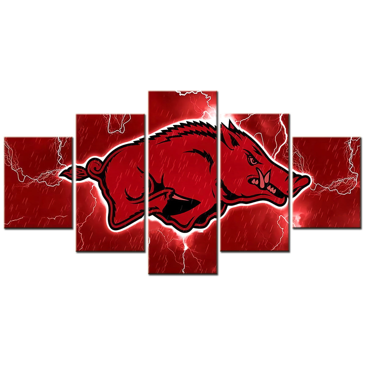 Basketball - 5 Pieces Wall Art - BK5001 - Arkansas Razorbacks Men's Basketball - Hogs - Basketball Poster - Basketball Canvas