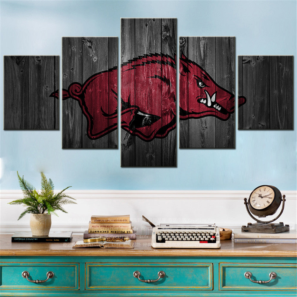 Basketball - 5 Pieces Wall Art - BK5002 - Arkansas Razorbacks Men's Basketball - Hogs - Basketball Poster - Basketball Canvas
