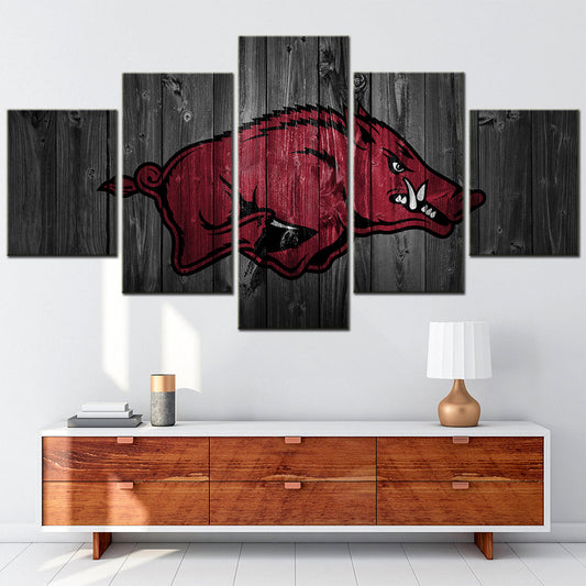 Basketball - 5 Pieces Wall Art - BK5002 - Arkansas Razorbacks Men's Basketball - Hogs - Basketball Poster - Basketball Canvas