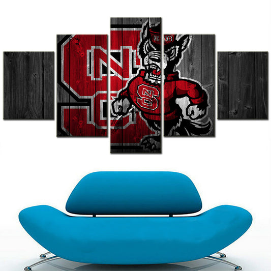 Basketball - 5 Pieces Wall Art - BK5017 - NC State Wolfpack Men's Basketball - Basketball Poster - Basketball Canvas