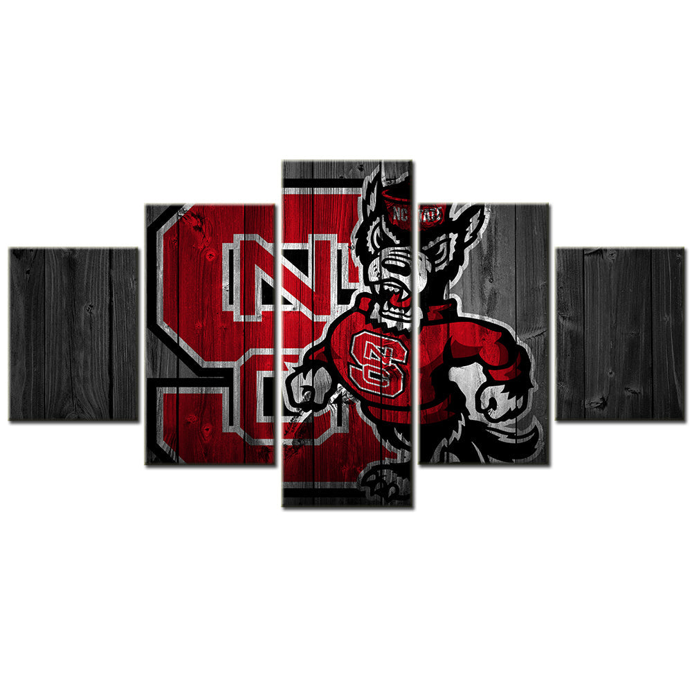 Basketball - 5 Pieces Wall Art - BK5017 - NC State Wolfpack Men's Basketball - Basketball Poster - Basketball Canvas