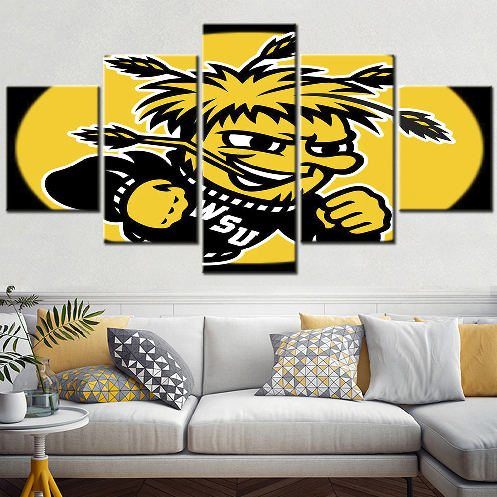 Basketball - 5 Pieces Wall Art - BK5021 - Wichita State Shockers Men's Basketball - Basketball Poster - Basketball Canvas