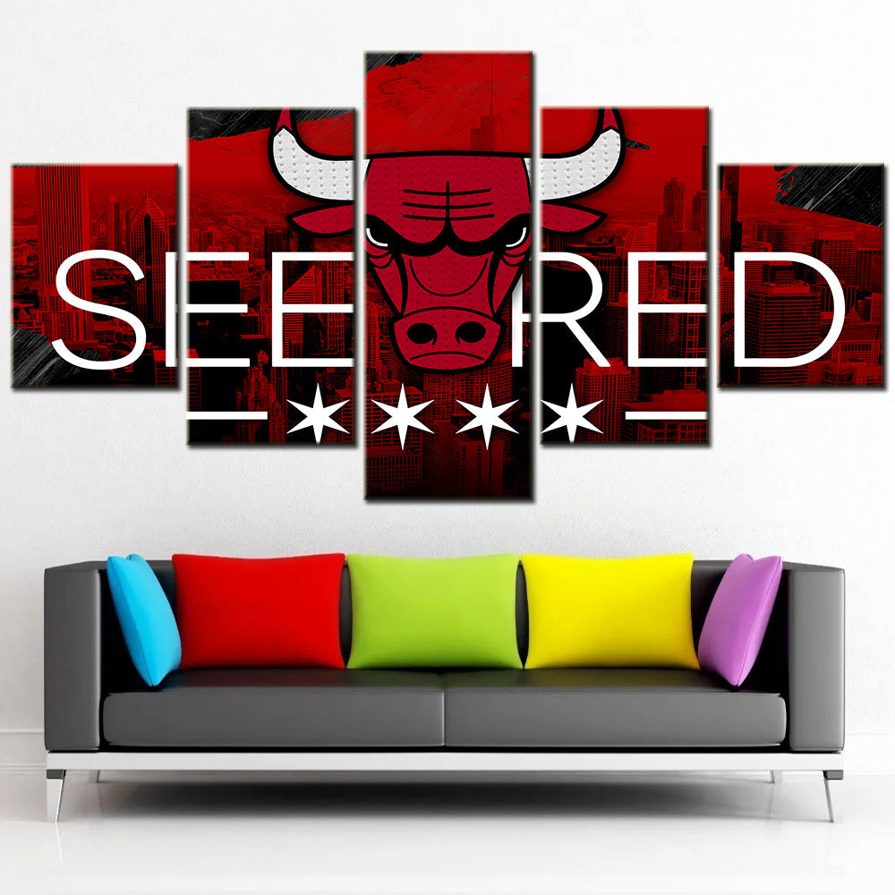 Basketball Wall Art - BK5026 - Chicago Bulls - Basketball Poster - Basketball Canvas