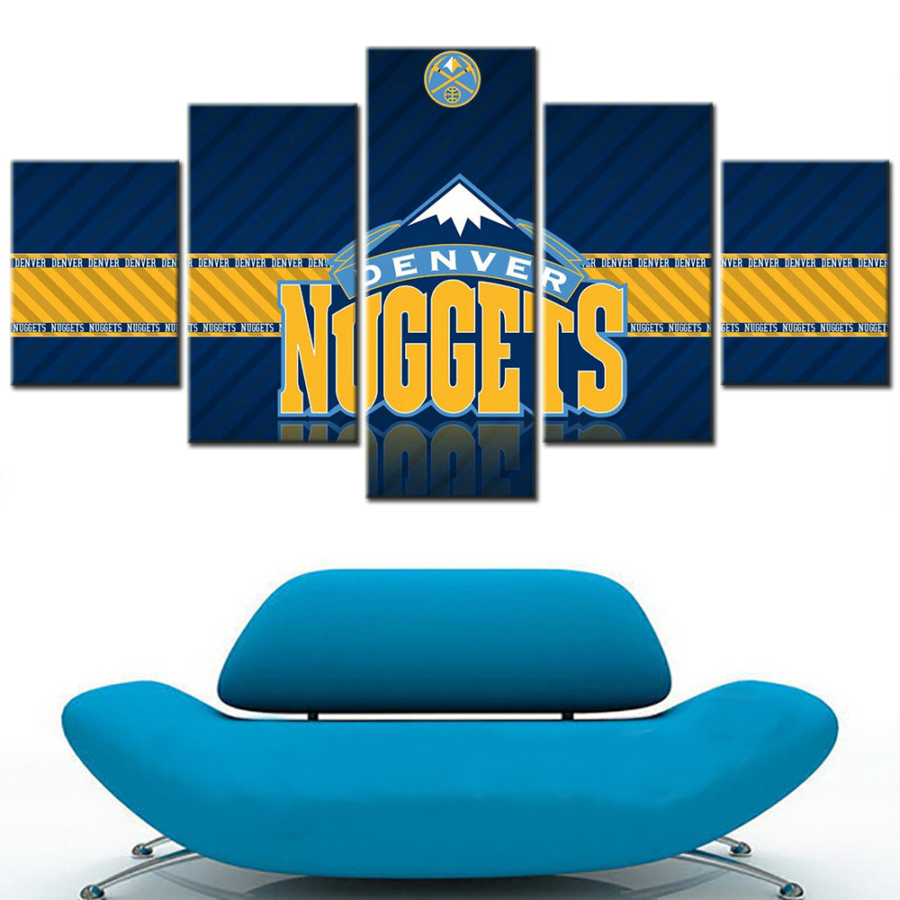 Basketball Wall Art - BK5029 - Denver Nuggets - Basketball Poster - Basketball Canvas