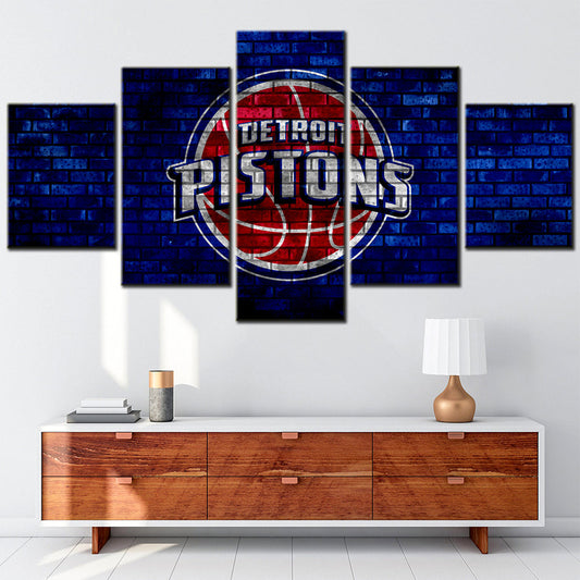 Basketball Wall Art - BK5030 - Detroit Pistons - Basketball Poster - Basketball Canvas