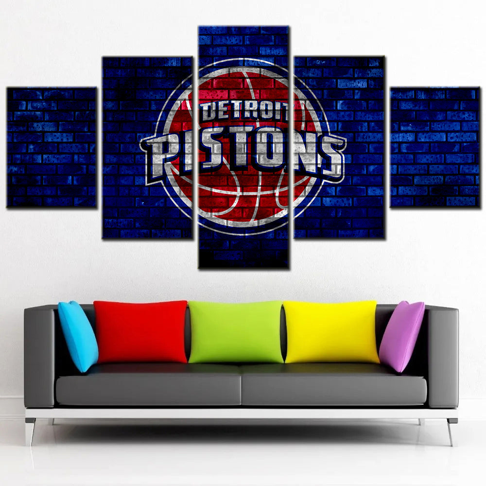 Basketball Wall Art - BK5030 - Detroit Pistons - Basketball Poster - Basketball Canvas