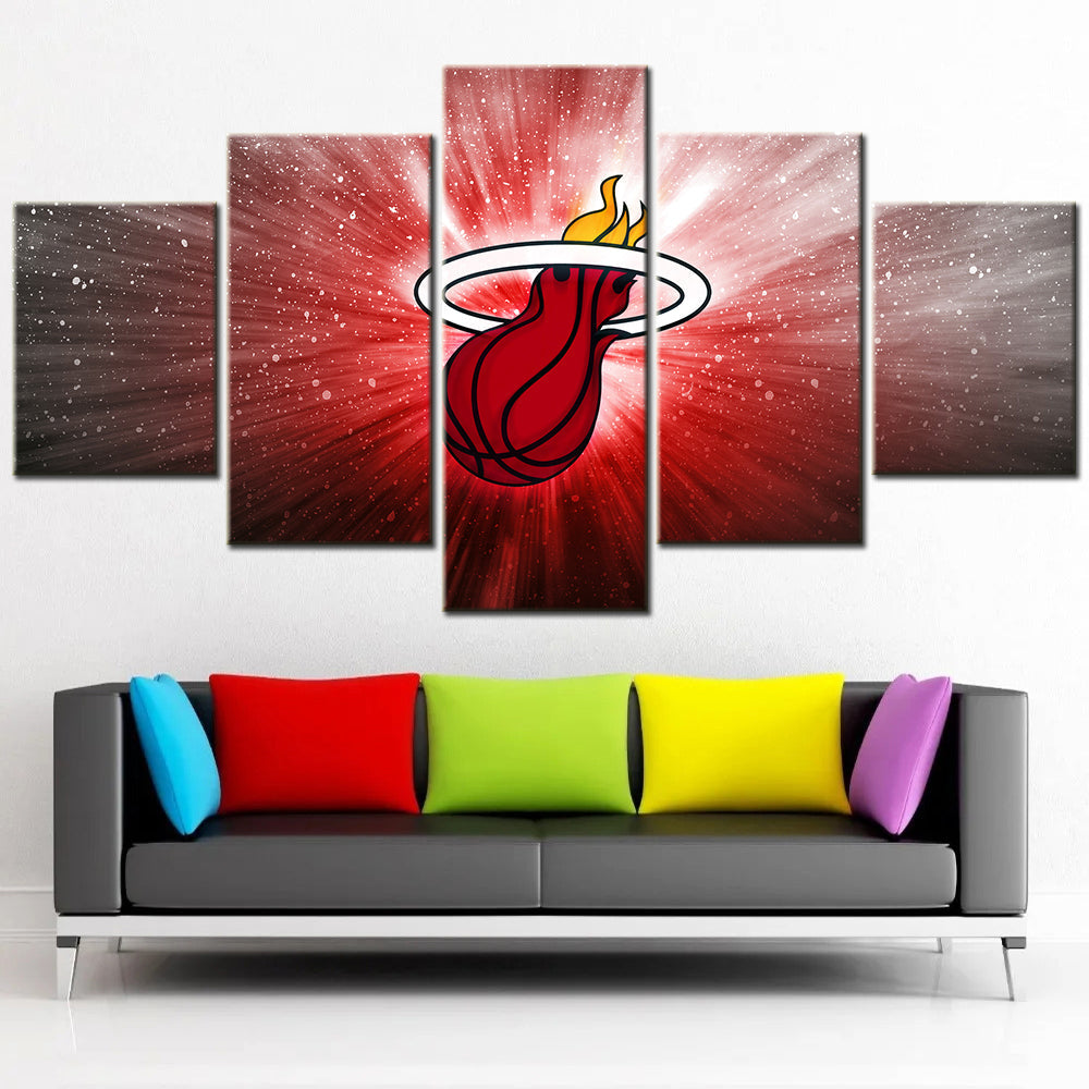 Basketball Wall Art - BK5033 - Miami Heat - Basketball Poster - Basketball Canvas