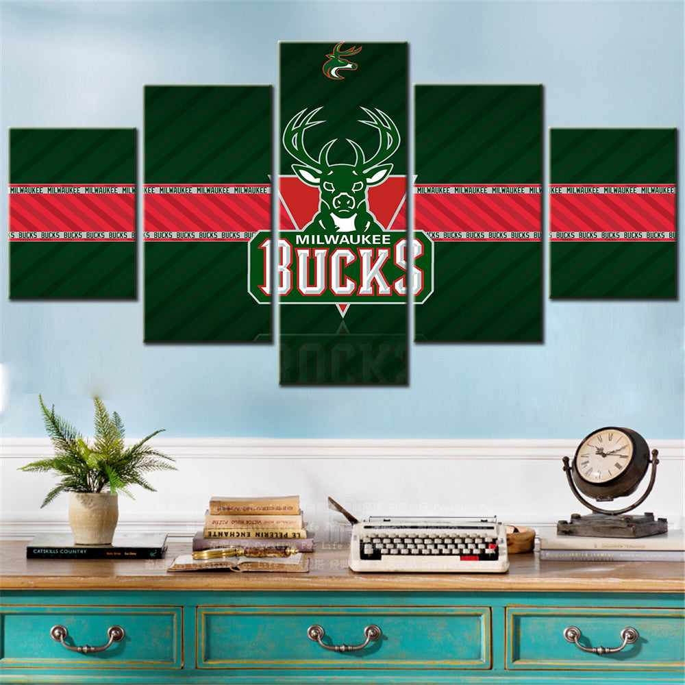 Basketball Wall Art - BK5034 - Milwaukee Bucks - Basketball Poster - Basketball Canvas