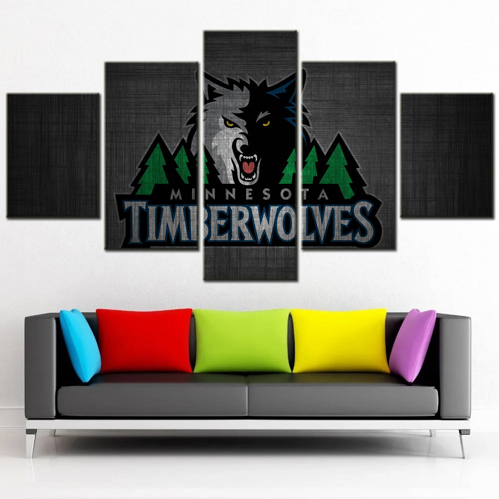 Basketball Wall Art - BK5035 - Minnesota Timberwolves - Basketball Poster - Basketball Canvas
