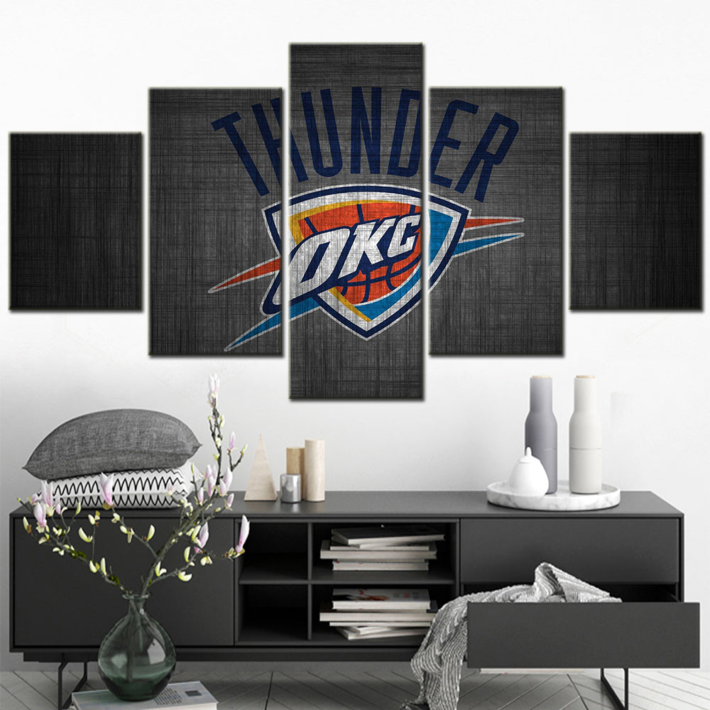 Basketball Wall Art - BK5038 - Oklahoma City Thunder - Basketball Poster - Basketball Canvas