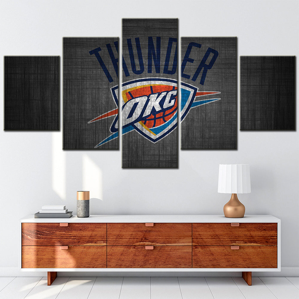 Basketball Wall Art - BK5038 - Oklahoma City Thunder - Basketball Poster - Basketball Canvas