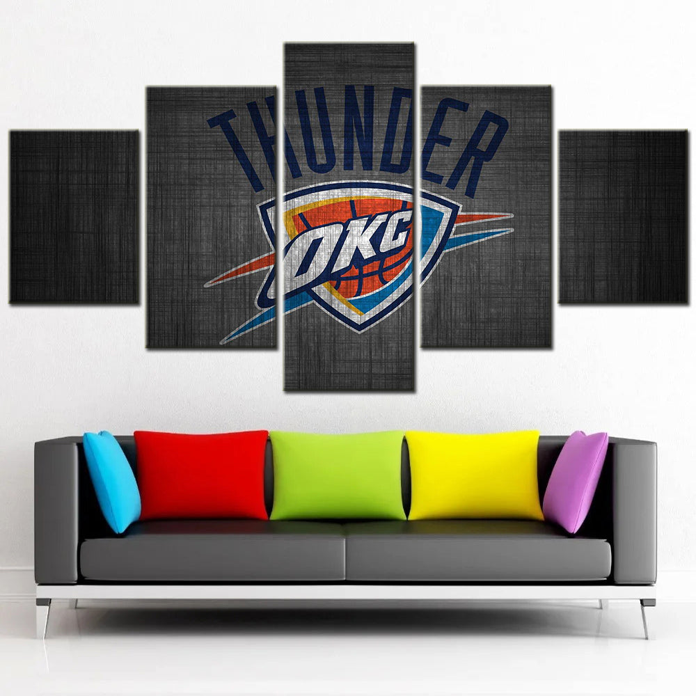 Basketball Wall Art - BK5038 - Oklahoma City Thunder - Basketball Poster - Basketball Canvas