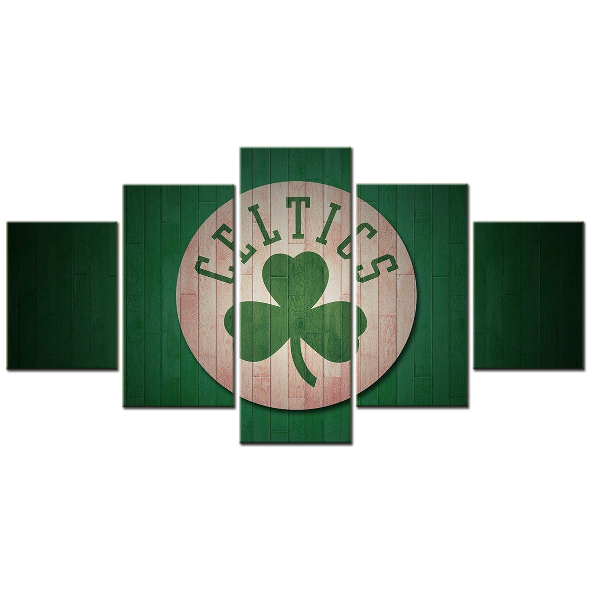 Basketball - 5 Pieces Wall Art - BK5003 - Boston Celtics - Lucky the Leprechaun - Basketball Poster - Basketball Canvas