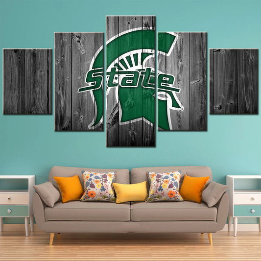 Basketball - 5 Pieces Wall Art - BK5004 - Michigan State Spartans Men's Basketball - Basketball Poster - Basketball Canvas