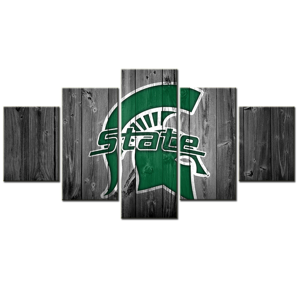 Basketball - 5 Pieces Wall Art - BK5004 - Michigan State Spartans Men's Basketball - Basketball Poster - Basketball Canvas