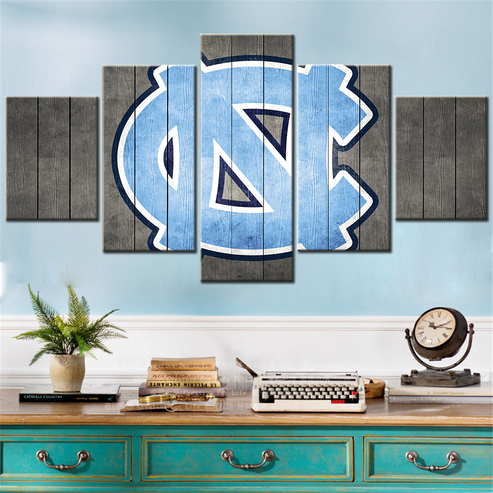 Basketball - 5 Pieces Wall Art - BK5015 - North Carolina Tar Heels Men's Basketball - Basketball Poster - Basketball Canvas