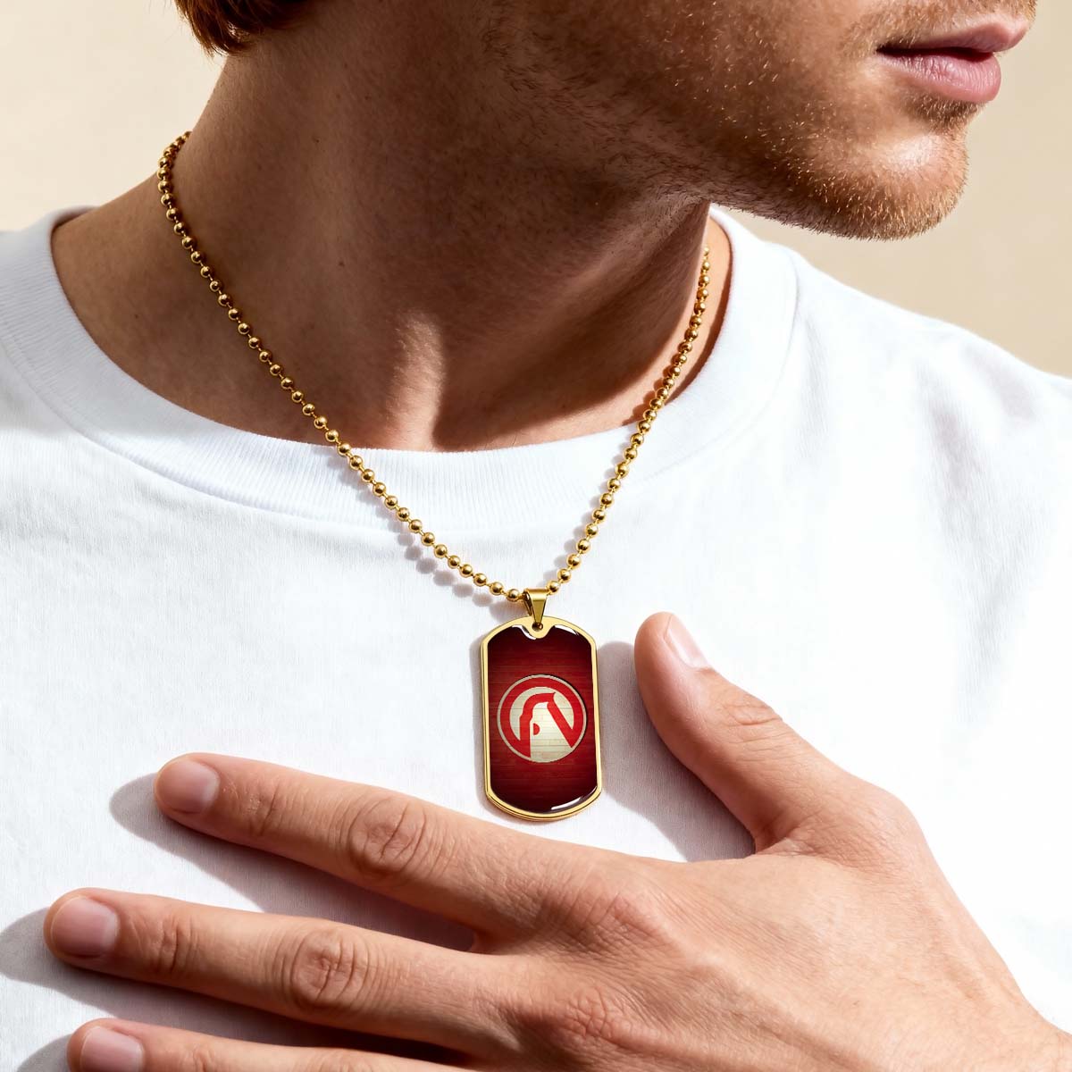 Basketball - BKD001 - Atlanta Hawks Sports - Basketball Dog Tag - Military Ball Chain - Luxury Dog Tag