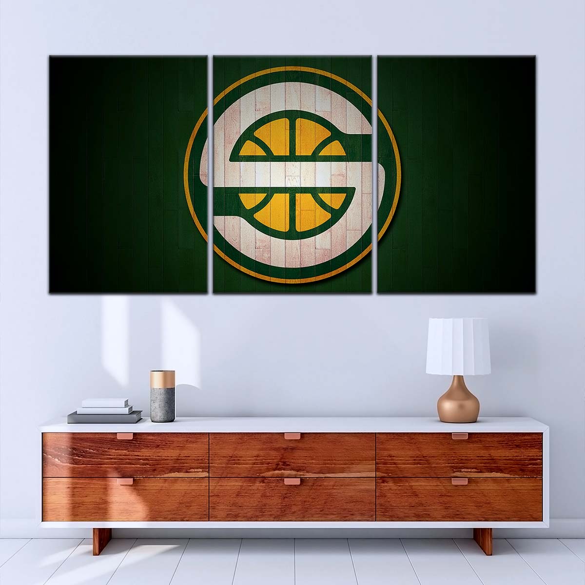 Basketball Wall Art - BK5060 - Seattle Supersonics Sports - Basketball Poster - Basketball Canvas