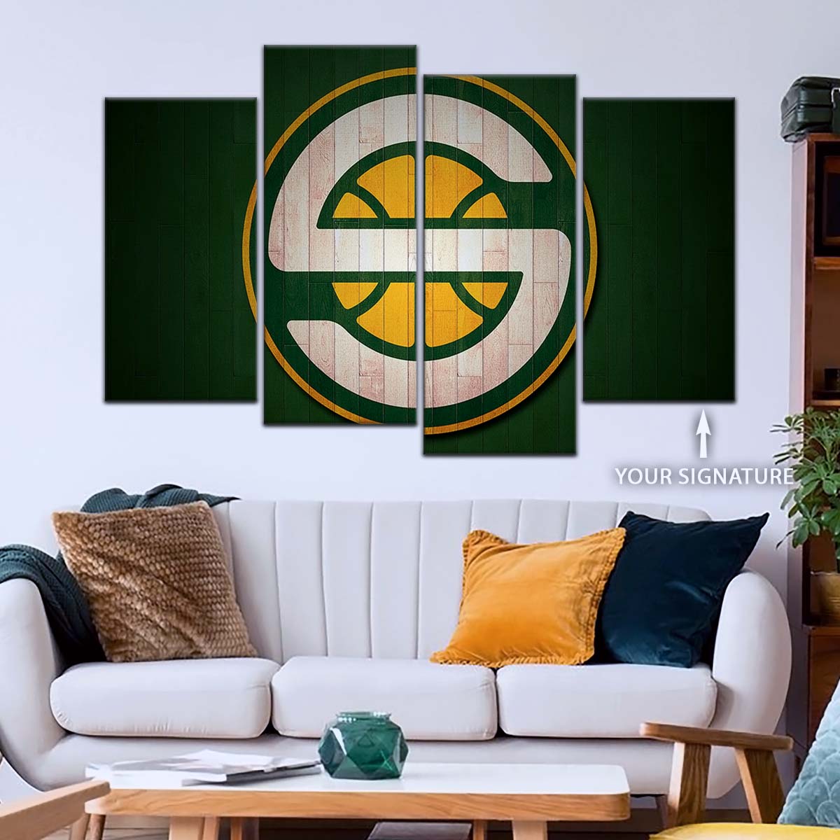 Basketball Wall Art - BK5060 - Seattle Supersonics Sports - Basketball Poster - Basketball Canvas