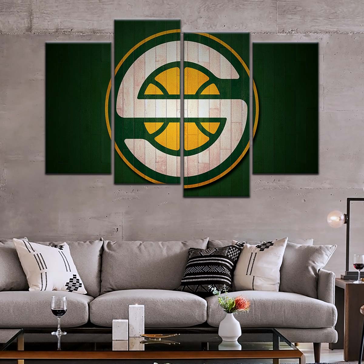 Basketball Wall Art - BK5060 - Seattle Supersonics Sports - Basketball Poster - Basketball Canvas