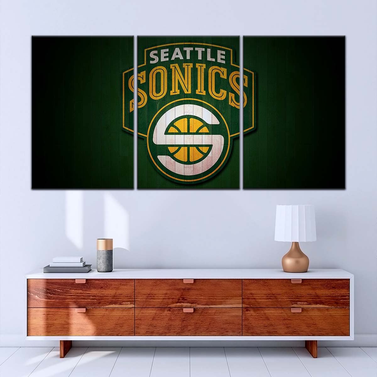 Basketball Wall Art - BK5061 - Seattle Supersonics Sports - Basketball Poster - Basketball Canvas