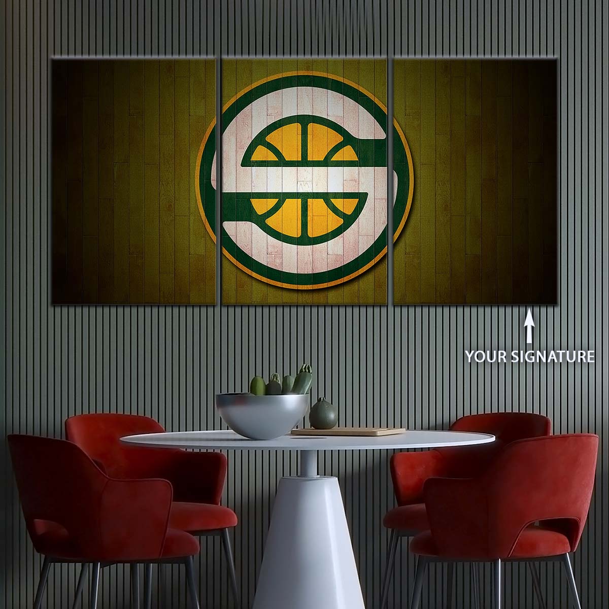 Basketball Wall Art - BK5062 - Seattle Supersonics Sports - Basketball Poster - Basketball Canvas