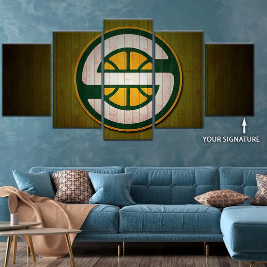 Basketball Wall Art - BK5062 - Seattle Supersonics Sports - Basketball Poster - Basketball Canvas