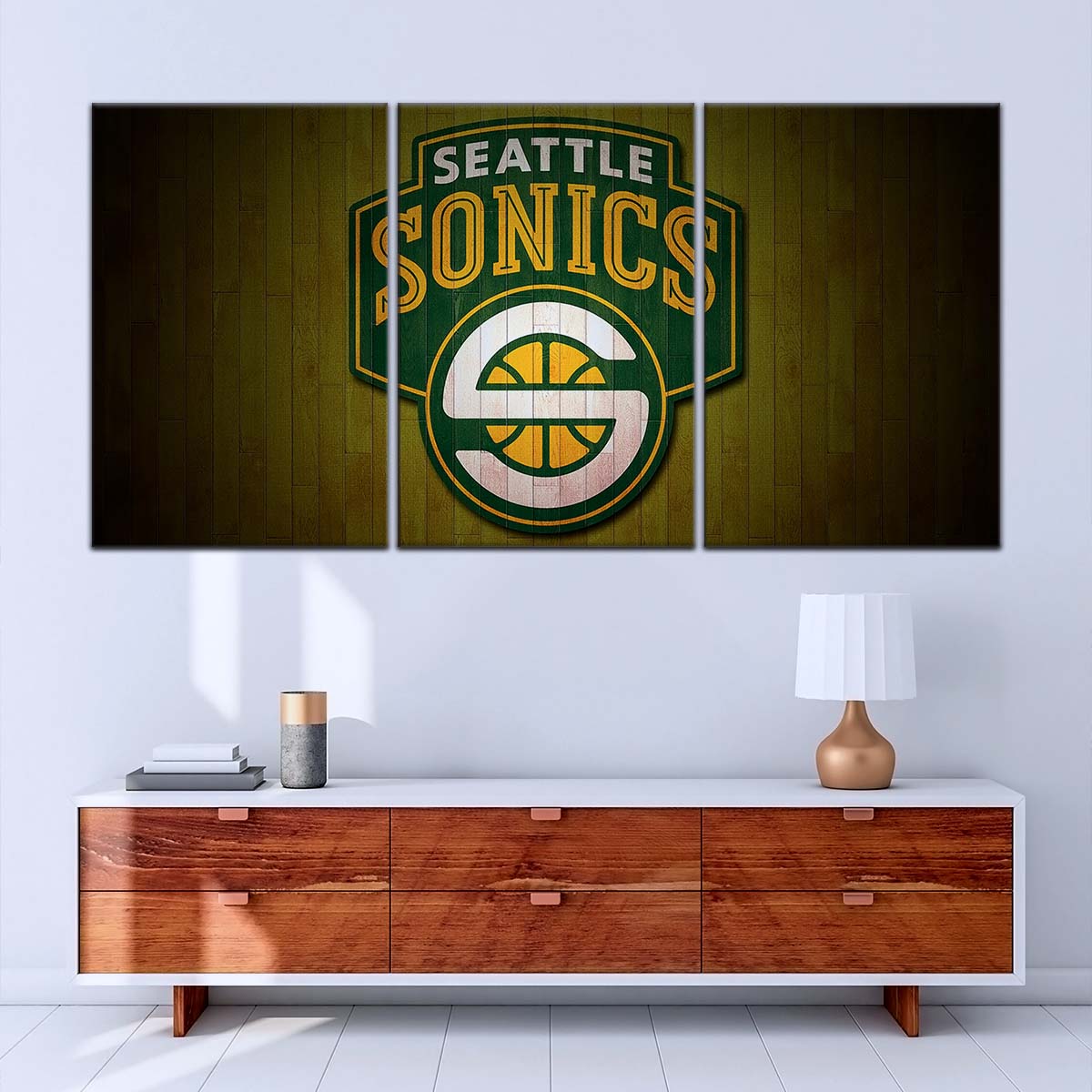 Basketball Wall Art - BK5063 - Seattle Supersonics Sports - Basketball Poster - Basketball Canvas