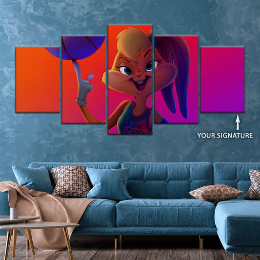 Basketball Wall Art - BK5052 - Lola Bunny Dominates the Court - Basketball Poster - Basketball Canvas